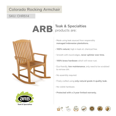 Teak Rocking Chair Colorado