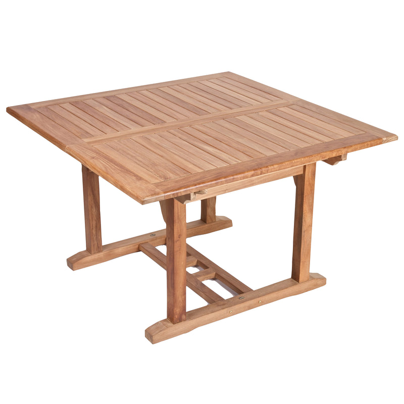 Table à extension en teck carrée Asia 120/180 cm (48/71 po)
