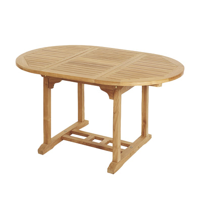 Table à extension en teck ronde Asia 100/150 cm (40/59 po)