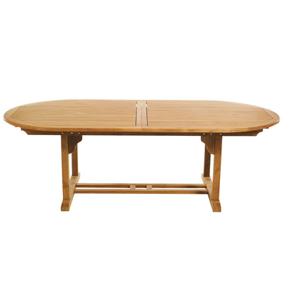 Table à extension en teck ovale Asia 240/300 cm (95/118 po)