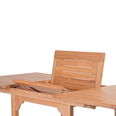 Table à extension en teck rectangulaire Asia 180/240 cm (71/95 po)