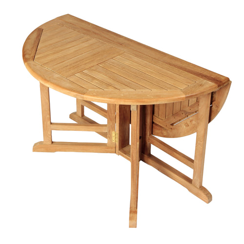 Teak Folding Butterfly Dining Table - Round 48" (120 cm)