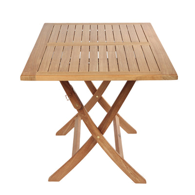 Teak Dining Folding Table Colorado - Rectangular 59 x 32" (150 x 80 cm)