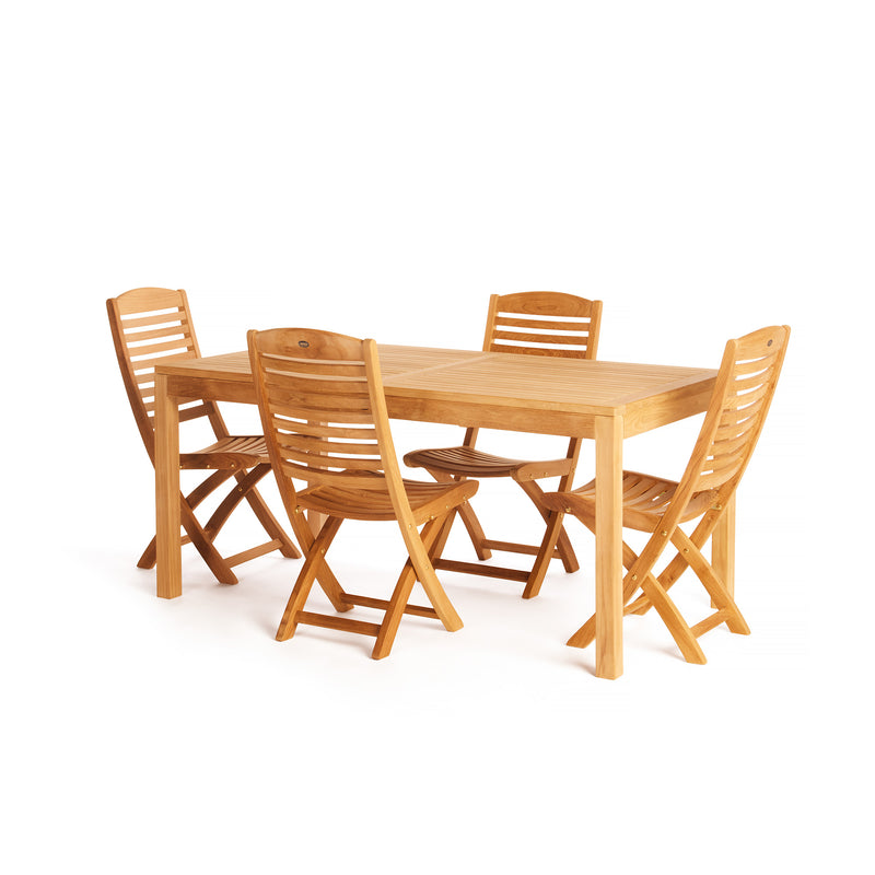 Table en teck  Foster avec extension rectangulaire 165/215 x 90 cm (65/52 x 36 po)