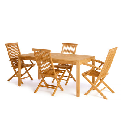 Teak Dining Extension Table Foster - Rectangular 65/85 x 36" (165/215 x 90 cm)