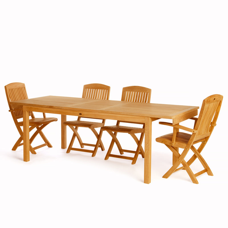 Teak Dining Extension Table Foster - Rectangular 71/91 x 36" (180/230 x 90 cm)