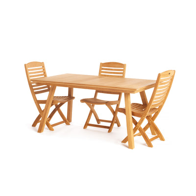 Table en teck  Foster avec extension rectangulaire 120/170 x 90 cm (48/67 x 36 po)