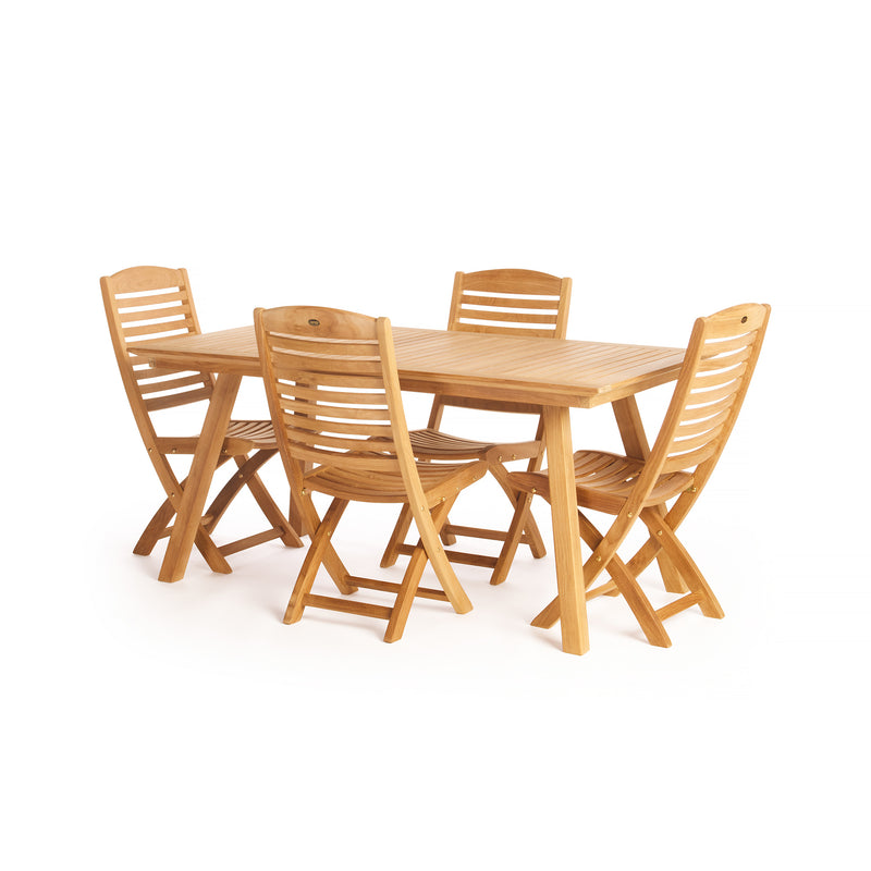 Teak Dining Extension Table Foster - Rectangular 48/67 x 36" (120/170 x 90 cm)
