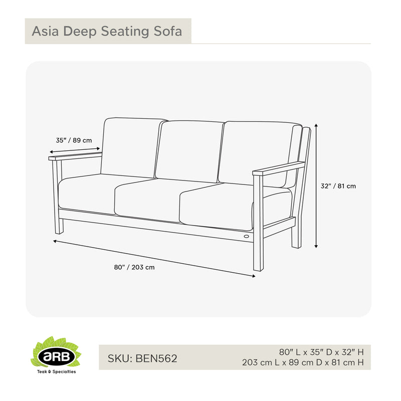 Teak Deep Seating Sofa Asia
