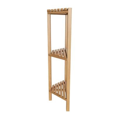 Teak Corner Shelf Fiji 36" (90cm) with 3 tiers