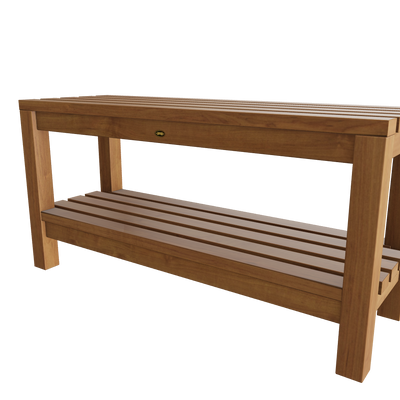 Teak Shower Bench Coach 36" (90 cm) with shelf