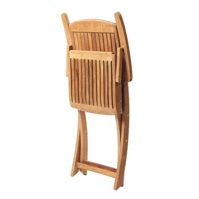 SET568-526 - Table pliante en teck Asia - Rectangulaire 35"avec 2 fauteuils pliants Colorado