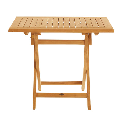 SET568-533 - Asia teak folding table - Rectangular 35" with 2 Klip Klap folding chairs