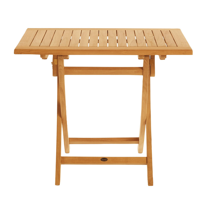 SET568-530 - Asia teak folding table - Rectangular 35" with 2 Manhattan folding armchairs