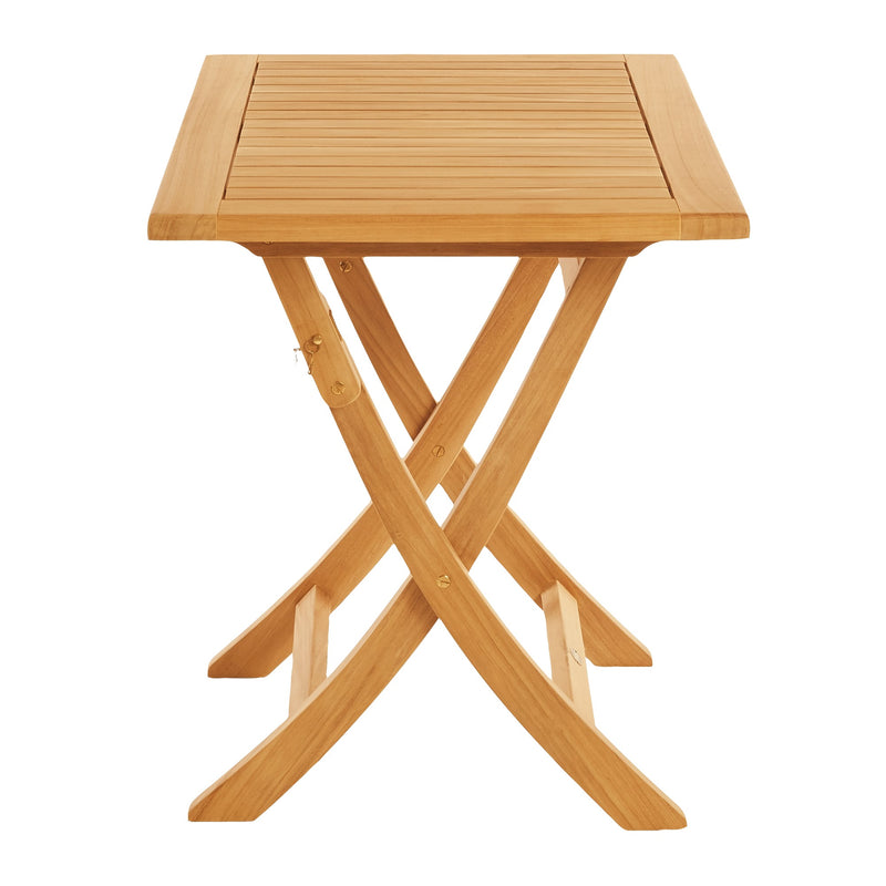 SET568-526 - Table pliante en teck Asia - Rectangulaire 35"avec 2 fauteuils pliants Colorado